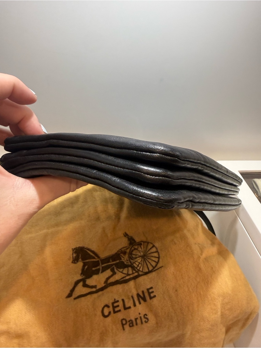 Celine Trio Black Leather Crossbody Bag - Picture 7 of 14